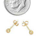 Solid 14K Gold Ball Studs - Assorted Sizes To Elevate Your Style