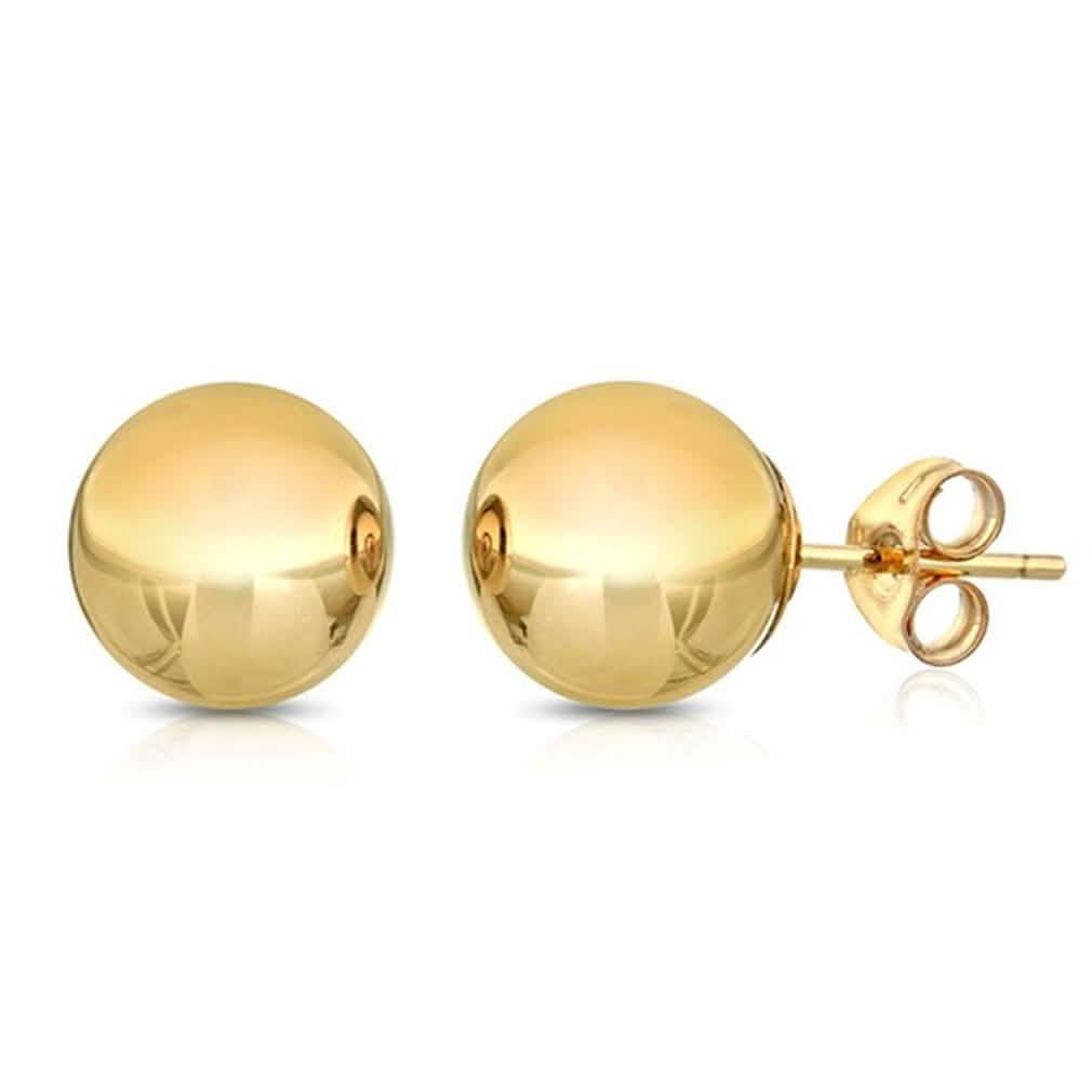 Solid 14K Gold Ball Studs - Assorted Sizes To Elevate Your Style